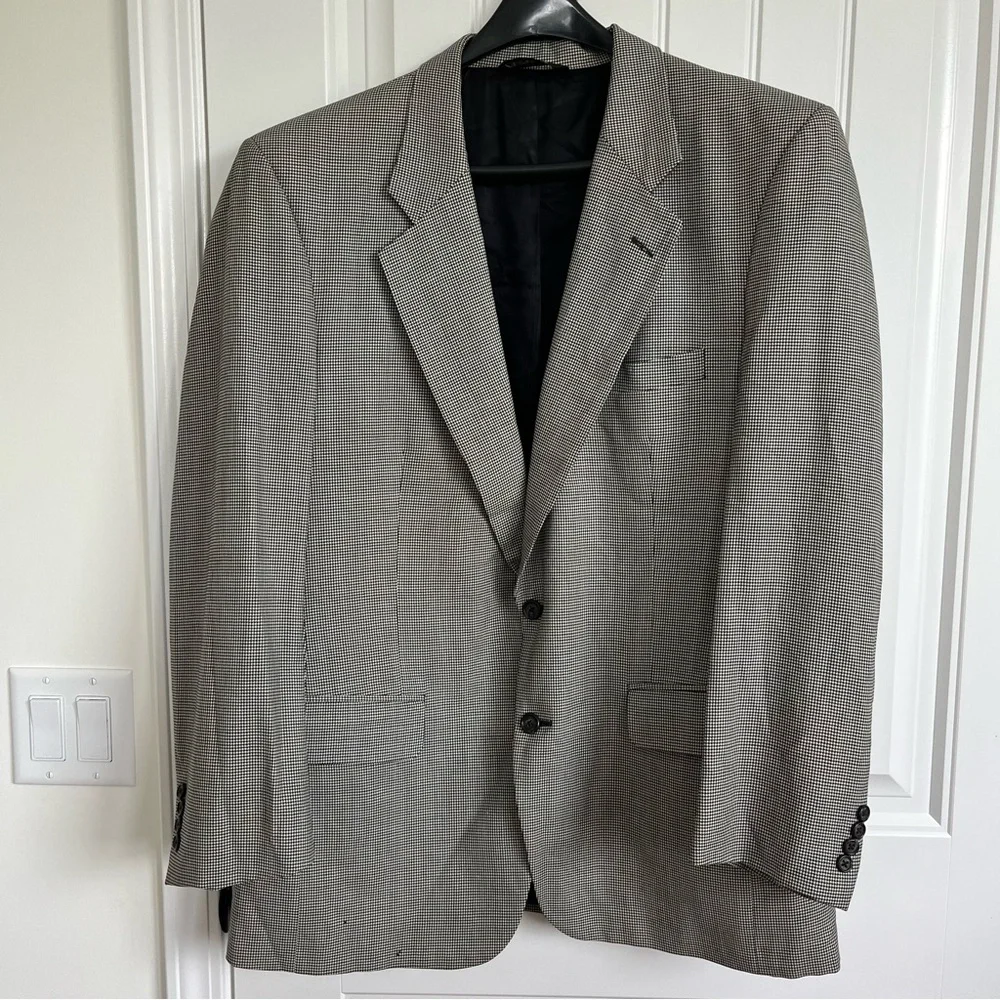 Burberrys Men’s Vintage Houndstooth Jacket Blazer Sport coat Wool 45